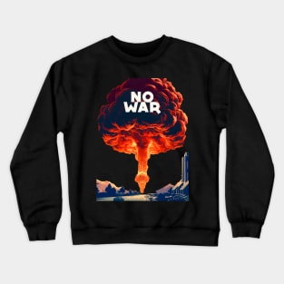 No War: World Peace Please on a dark (Knocked out) background Crewneck Sweatshirt